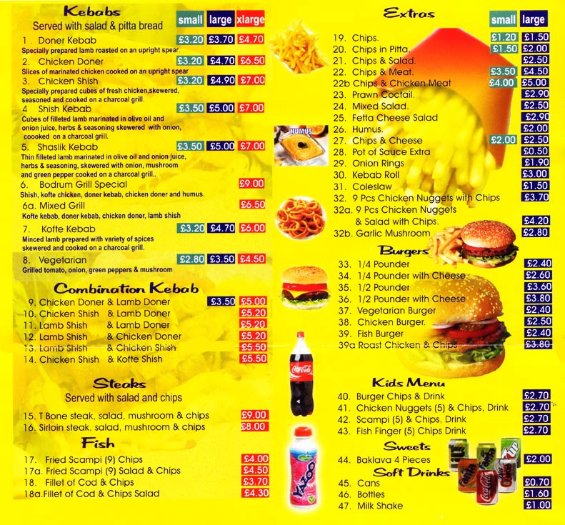 bodrum menu